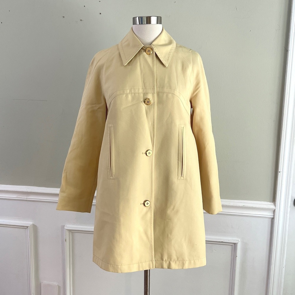 Misty Harbor Vintage Trench Coat Womens Tan ILGWU Union Made 70s Raincoat Beige